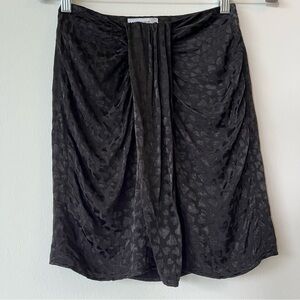& Other Stories Paris Atelier Women Viscose Mini Skirt Sz. 0 Heart Draped Dark
